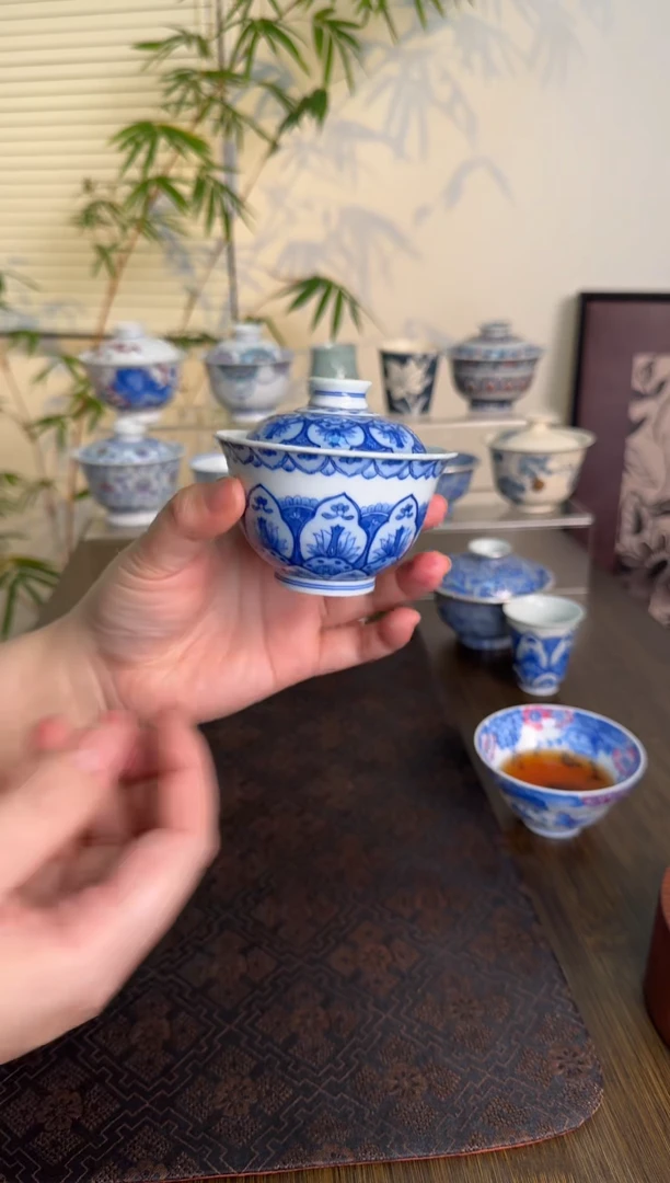 【闪购商品】景德镇手绘盖碗盖碗