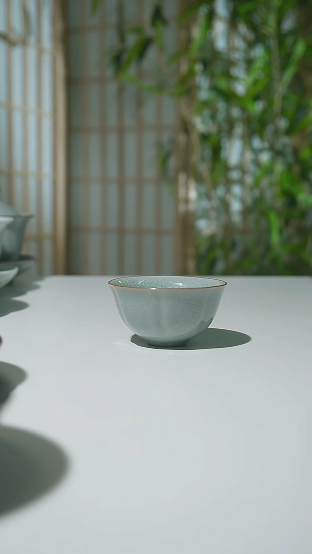 其他A冰花釉小花瓣杯1一级