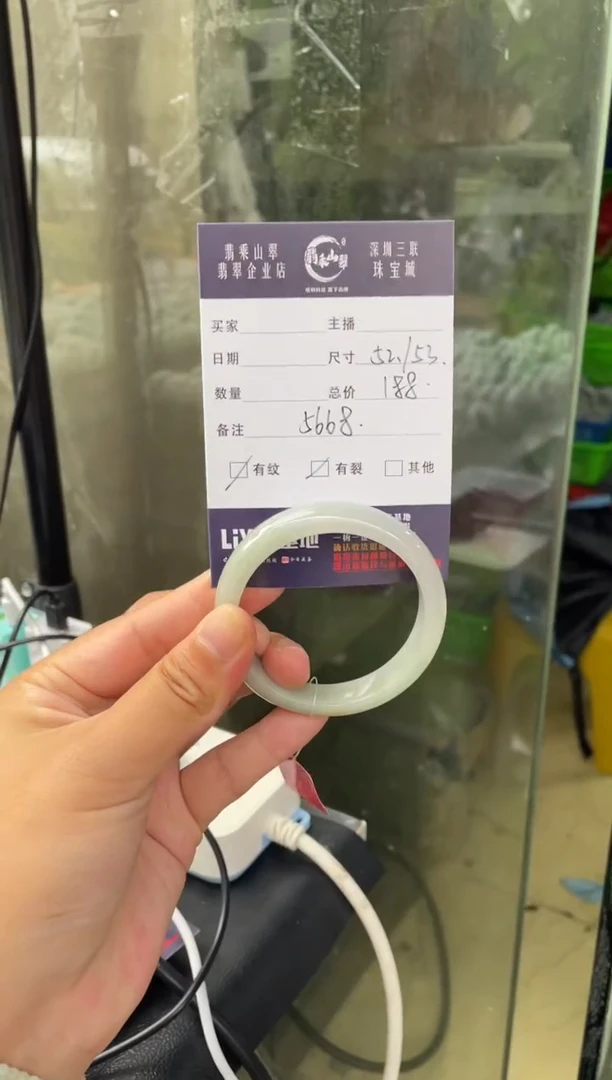 未镶嵌手镯翡翠L 52正圈 5668