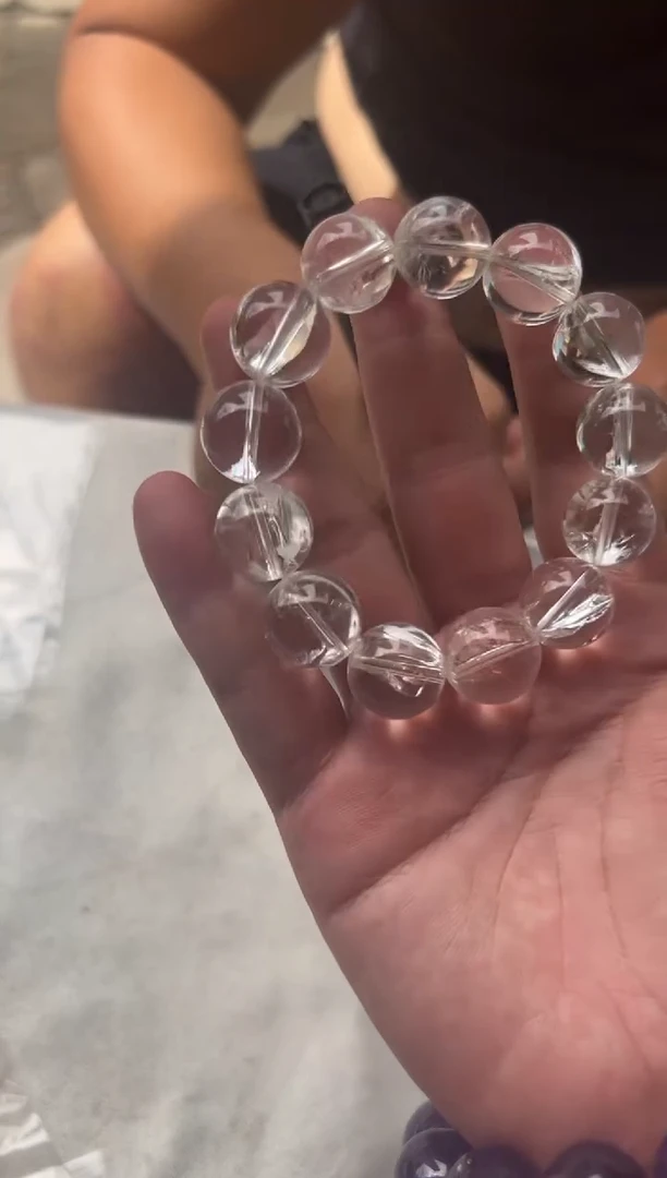 未镶嵌珠宝半成品水晶苍**子天然喜马拉雅白水晶手串拍7单99发1