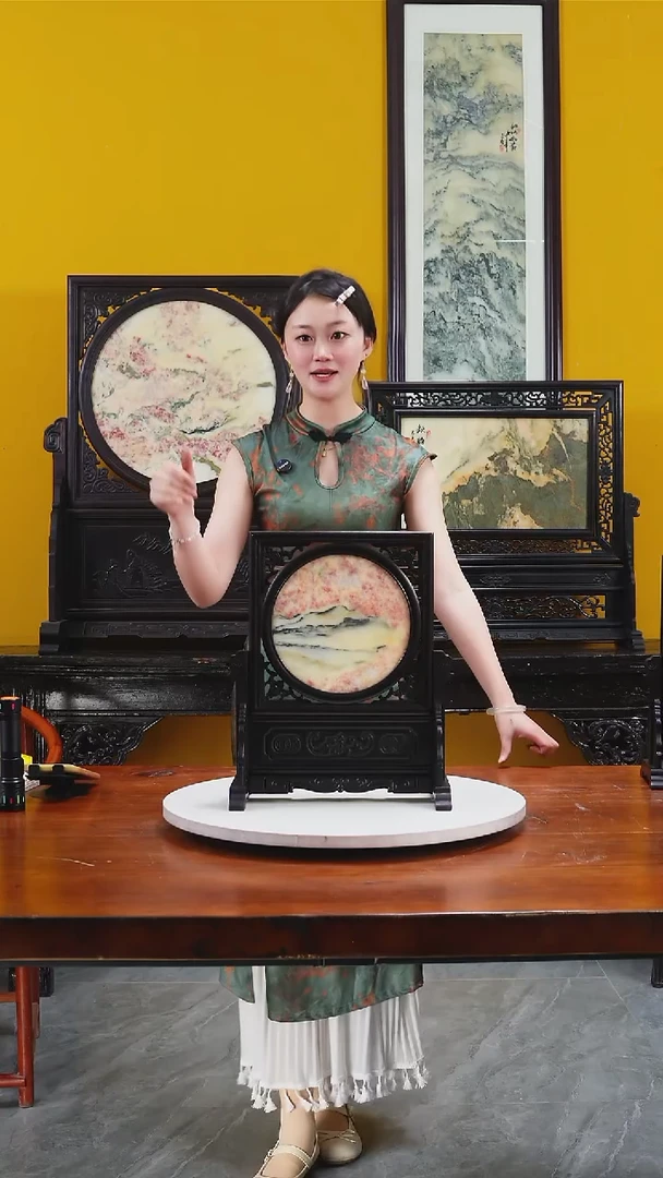 石材天然大理石画摆件