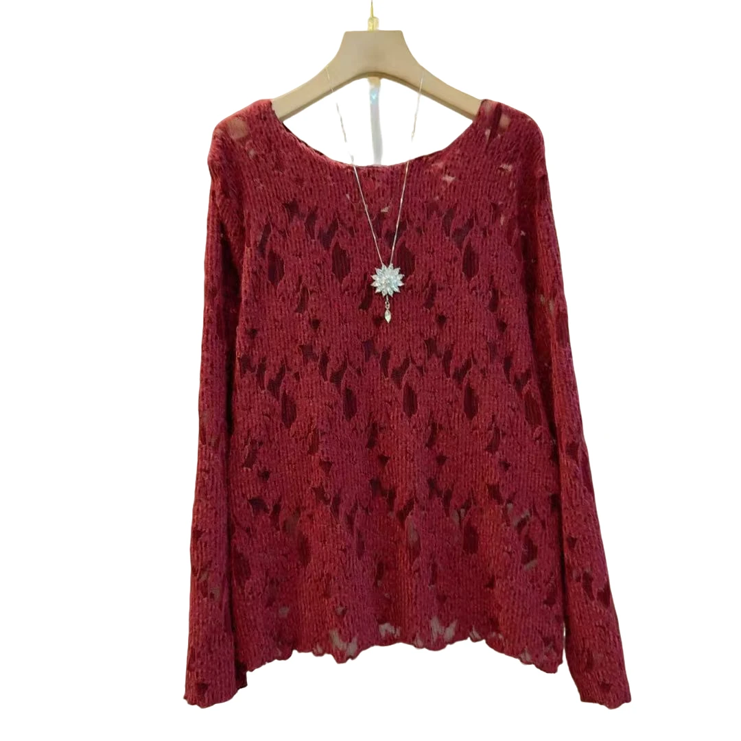 时尚新款微透两件套时尚百搭设计感百搭上衣（长63左右）