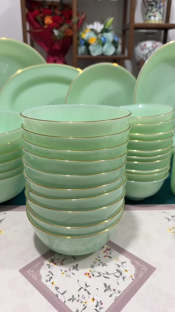 5.5英寸玉瓷碗10个口径13.8厘米