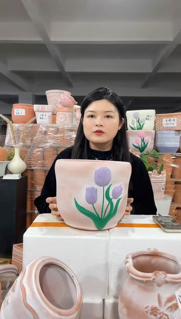 【闪购商品】红陶复古紫花郁金香25-22