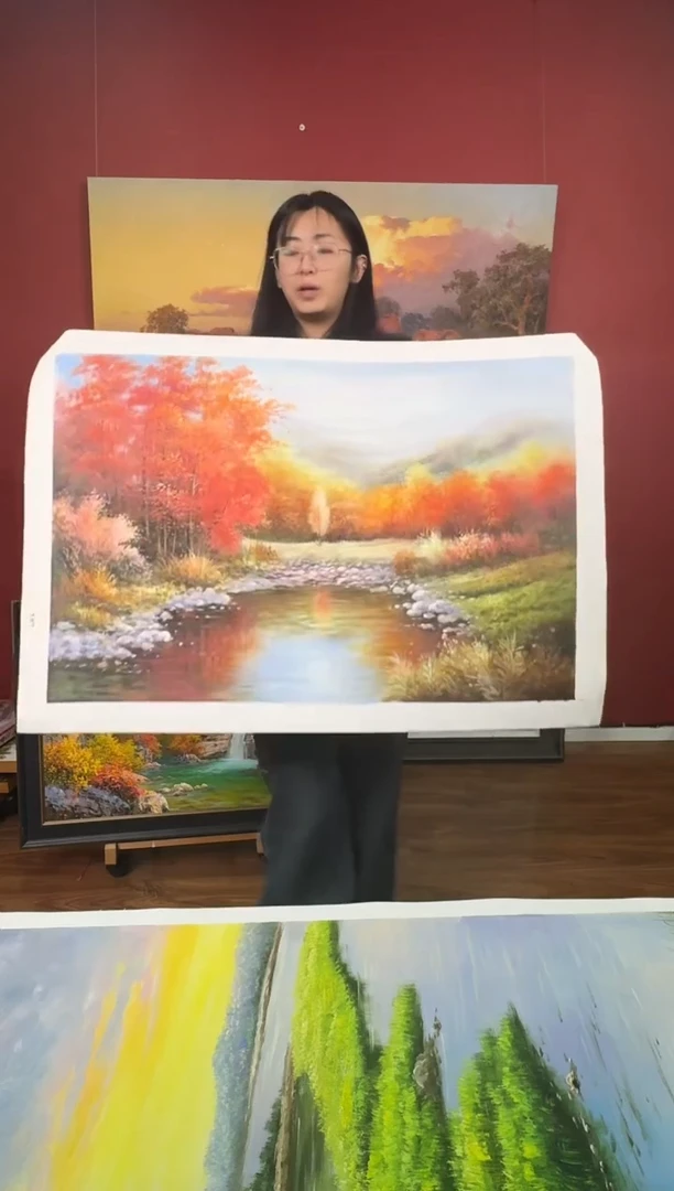 油画【28号】约90*60cm丨朝鲜原创纯手绘孤品油画丨顺丰包邮