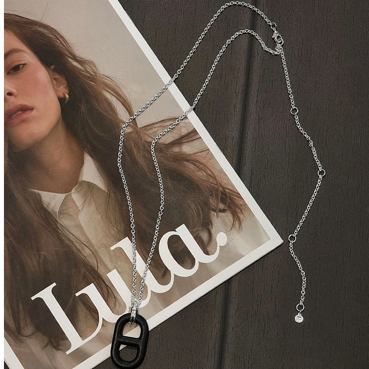 铜合金木质项链 MEIYANG 幸运项链 猪鼻子扣