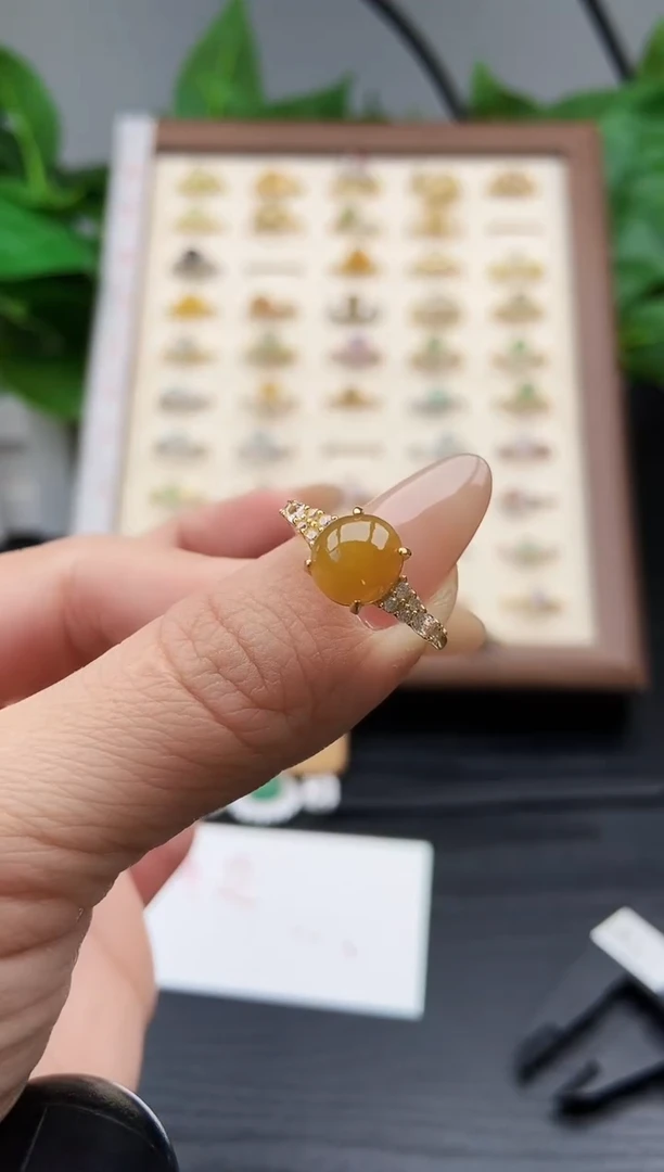 银S925镶嵌戒指翡翠12