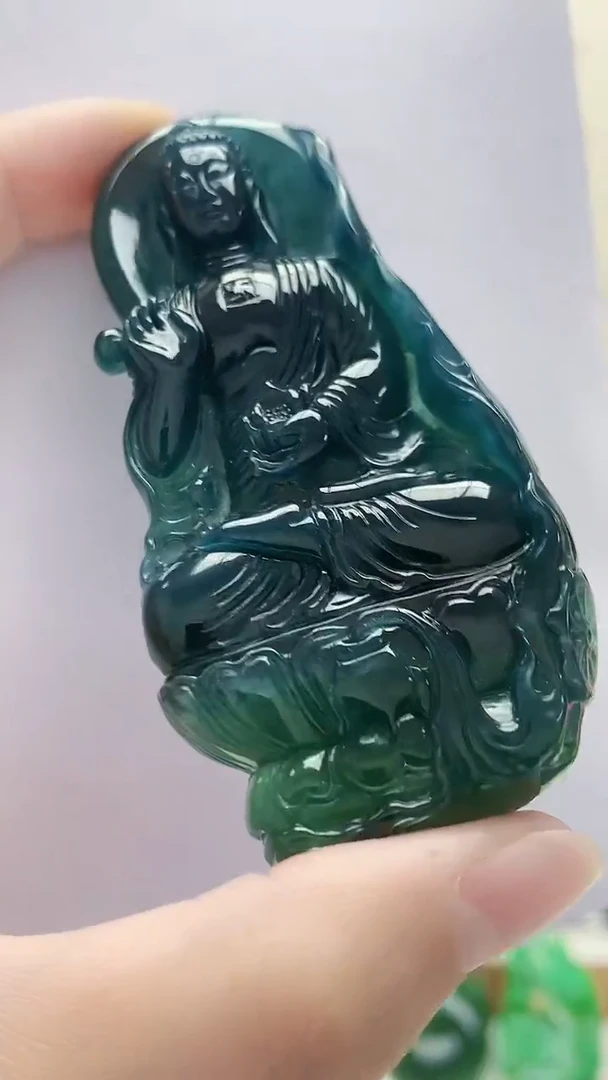 未镶嵌定制翡翠4917lr-毛货挂件84