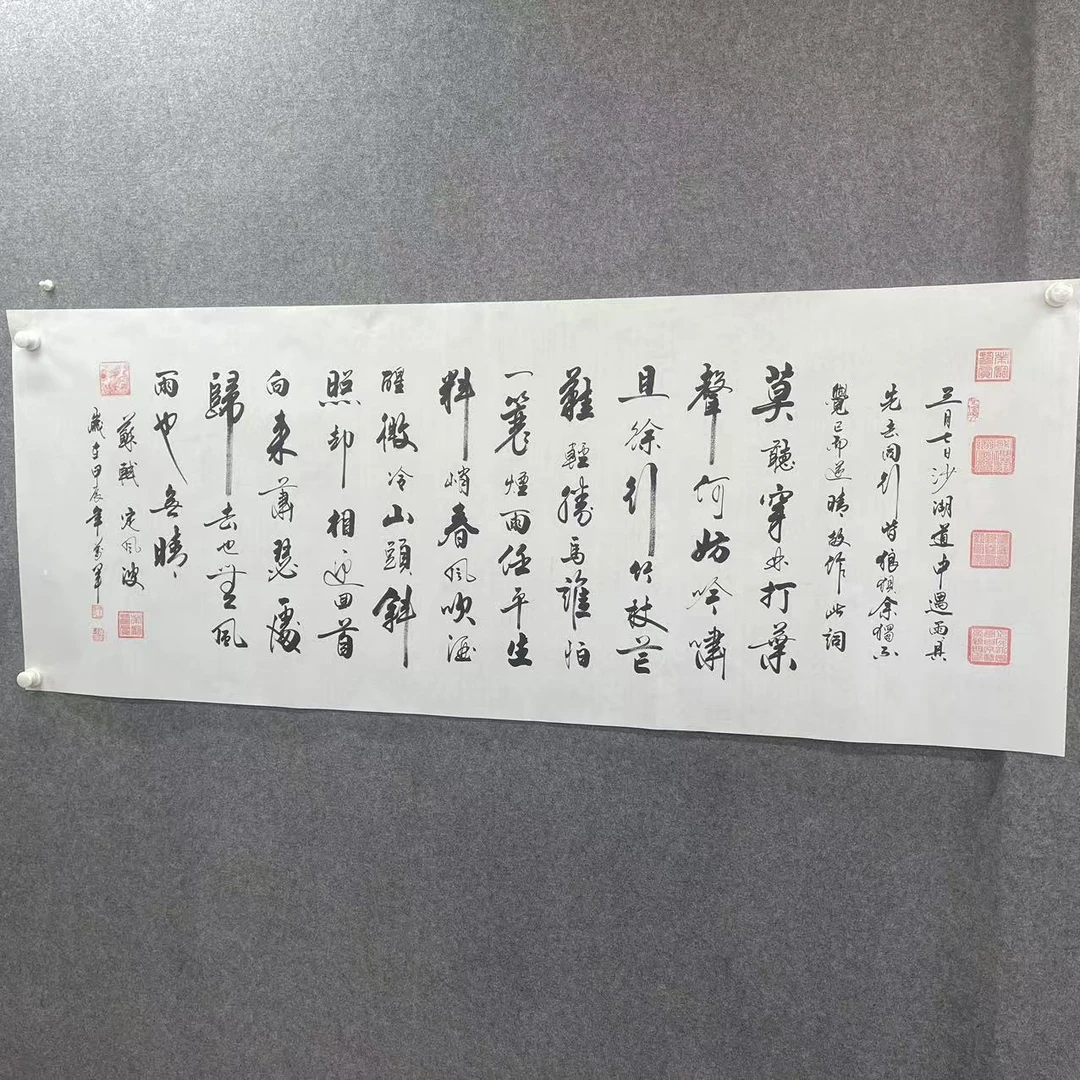 王万军180*70定风波手绘宣纸