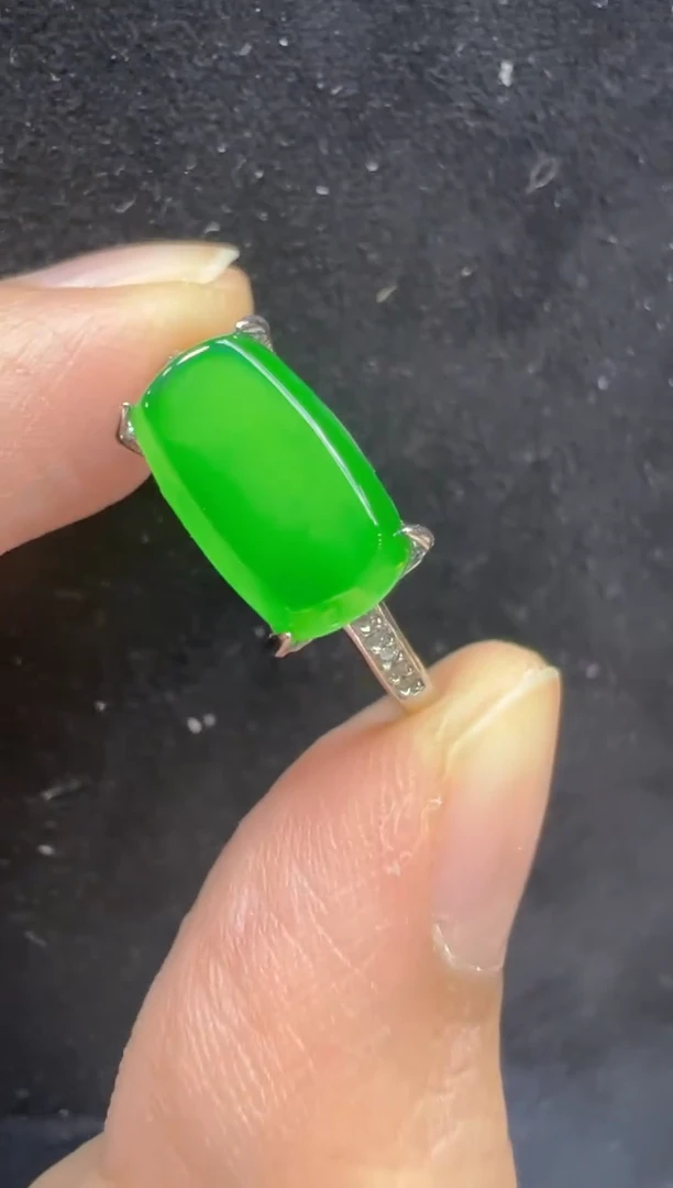 银S925镶嵌戒指翡翠多样性团购发一件