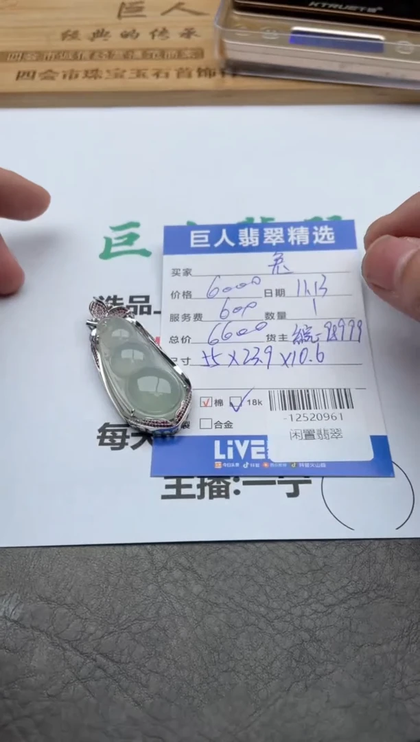 颈饰18K金镶嵌翡翠多人-12520961