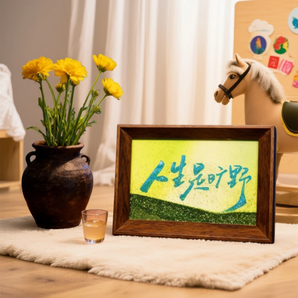 《人生是旷野》星河系列流沙相框画6寸桌面摆件艺术文创生日礼物