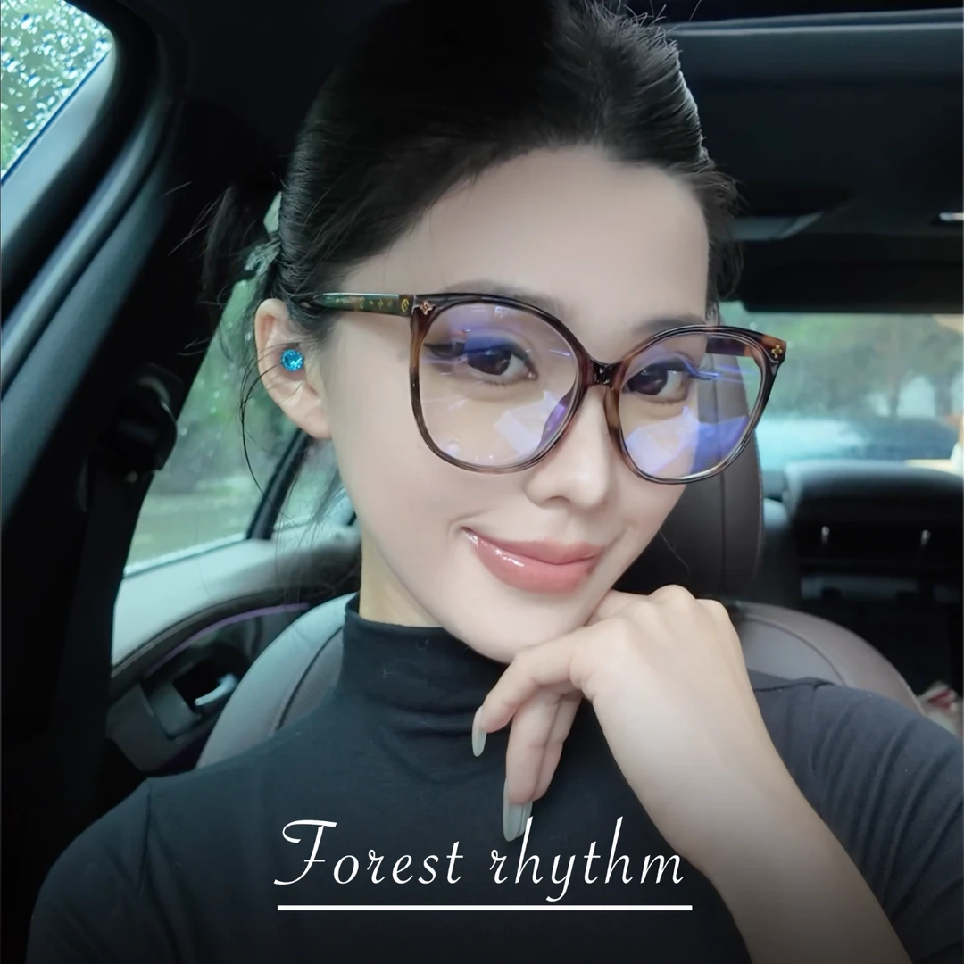 超轻冷茶色素颜近视眼镜女可配度数防蓝光眼镜大框百搭网红眼镜框