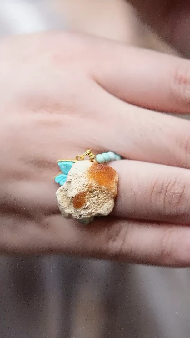 未镶嵌琥珀戒指蜜蜡戒指