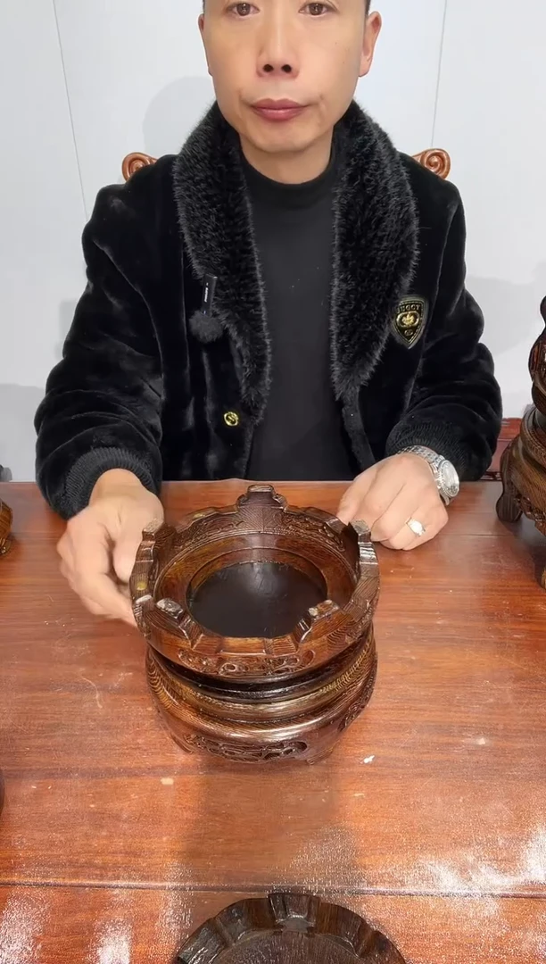 木小*球瑕疵处理 鸡翅木圆15*18*11.5两个