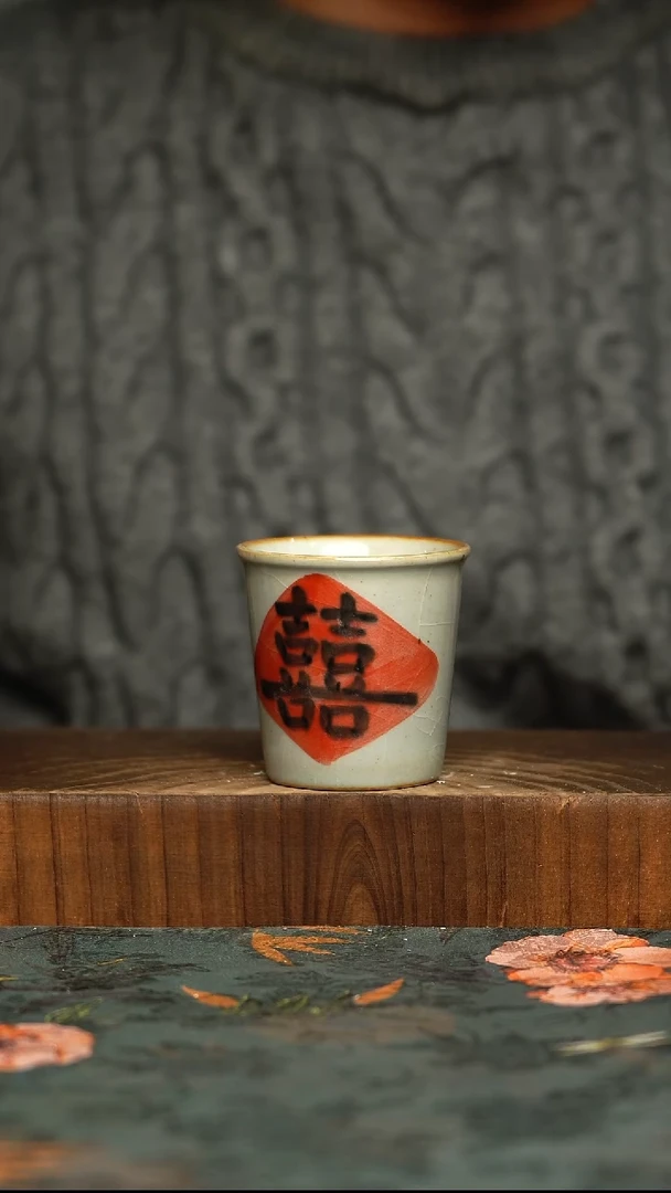 杯釉下彩手工手绘同款陶器
