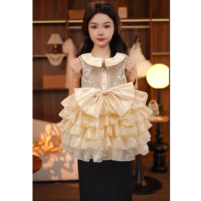 AODUOSEN/奥多森高端定制女童夏季蛋糕爱心裙时尚蓬蓬纱公主裙3