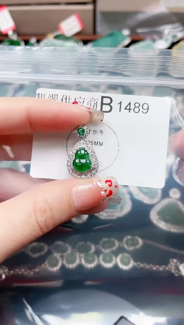 【闪购商品】翡翠颈饰未镶嵌1489赠皮绳