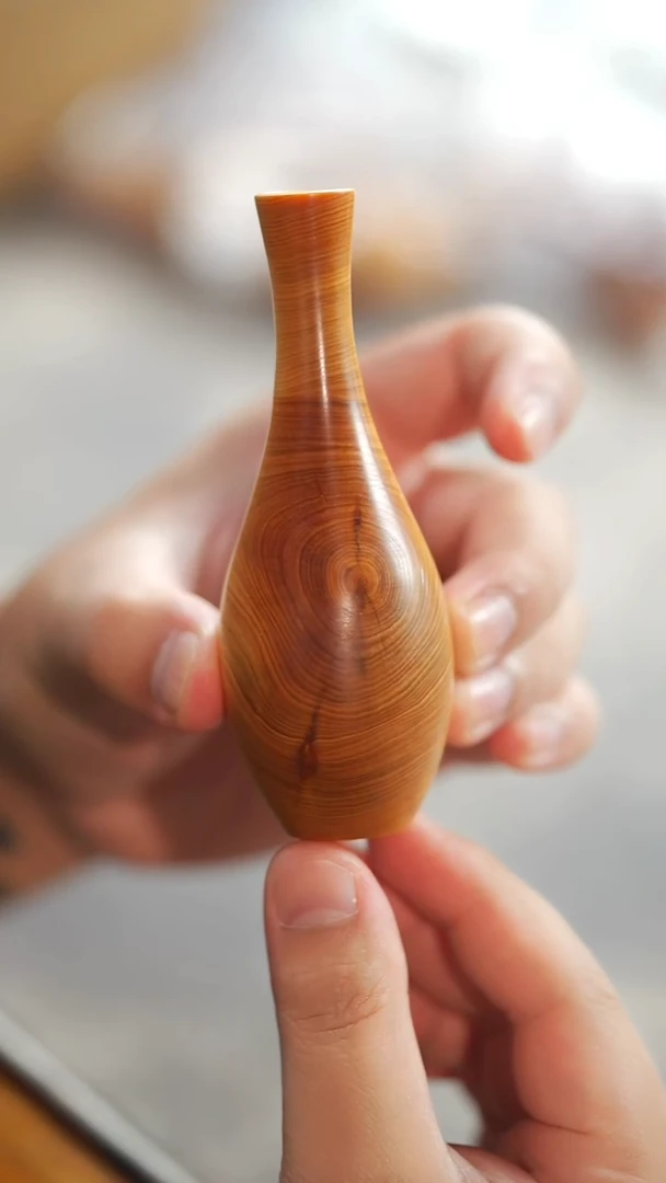 柏木（崖柏）159号陈化太行料小花器