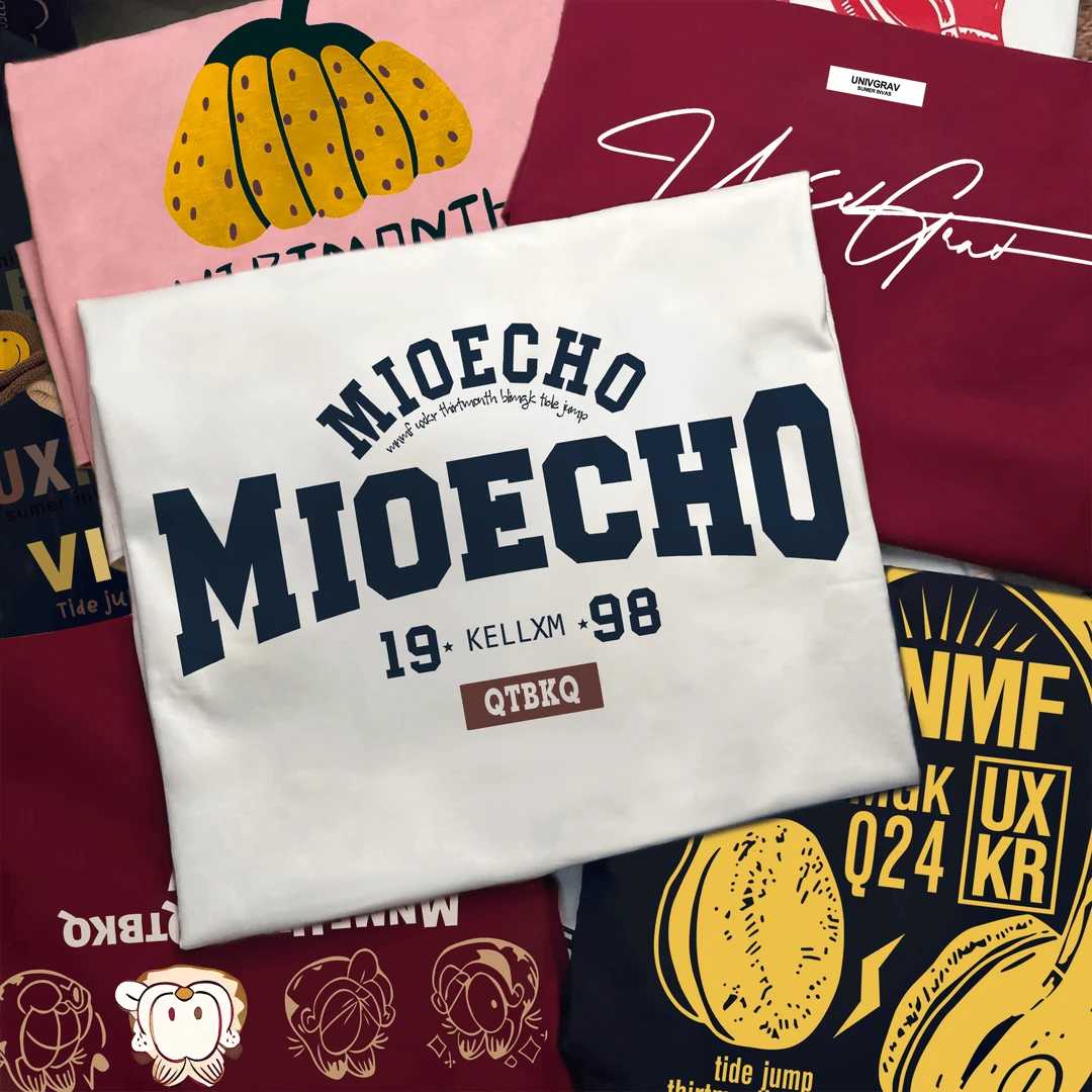 mnmf001-050夏季重磅短袖T恤女装设计款潮牌t恤百搭圆领上衣ins