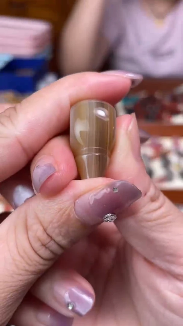 玛瑙/玉髓颈饰未镶嵌155熔岩一体三通