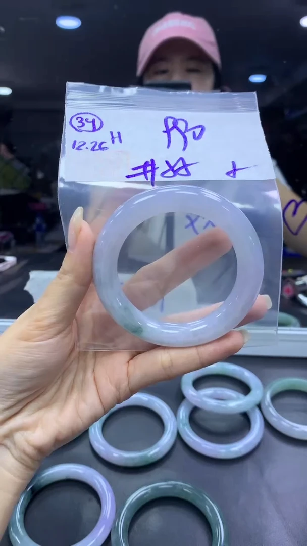 未镶嵌定制翡翠34手镯55纹+990元+拍一发一