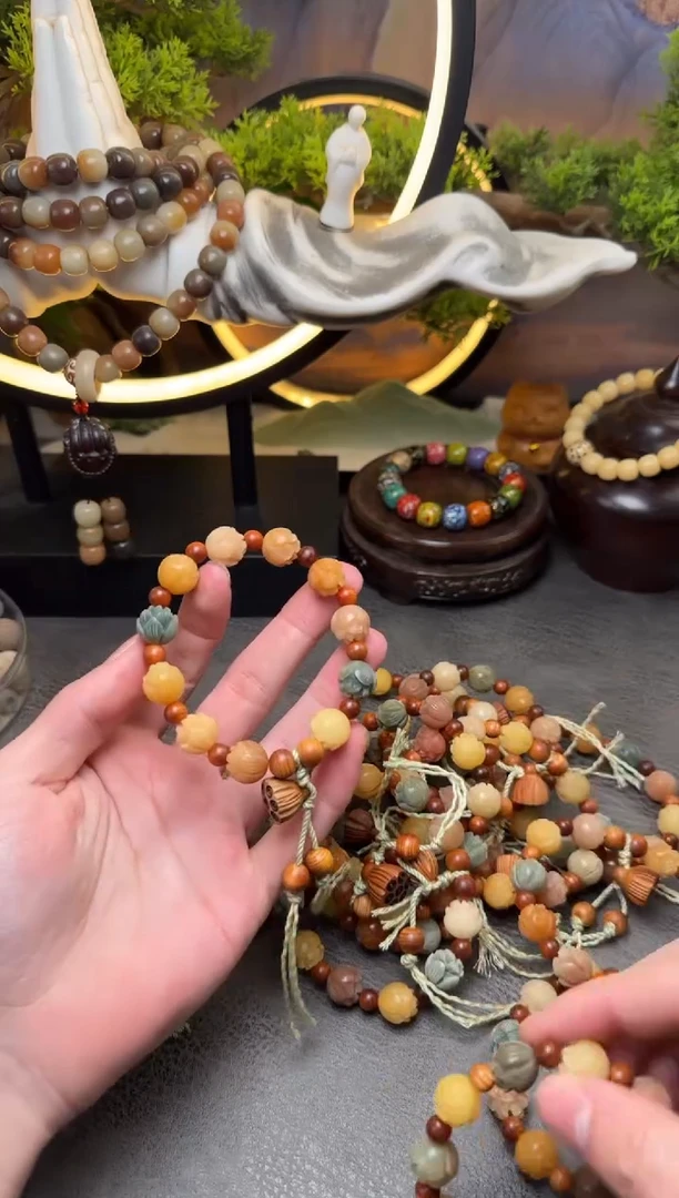 【闪购商品】菩提根/象牙果手串菩提莲花雕刻手修