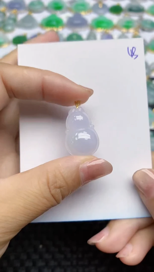 【闪购商品】翡翠颈饰18K金镶嵌天然A货翡翠 43