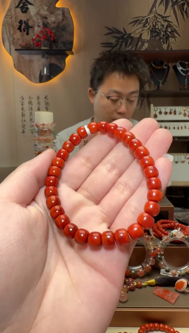 未镶嵌原矿无优化无注胶手串南红玛瑙无**虑一条7mm+
