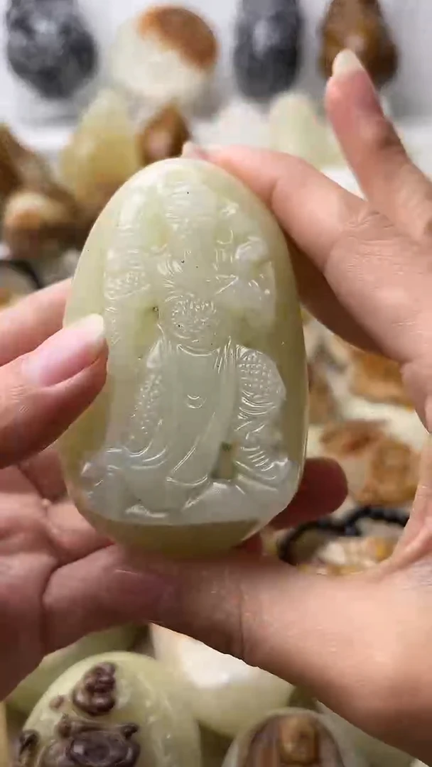 石材古青石棉纹正常不退换关公