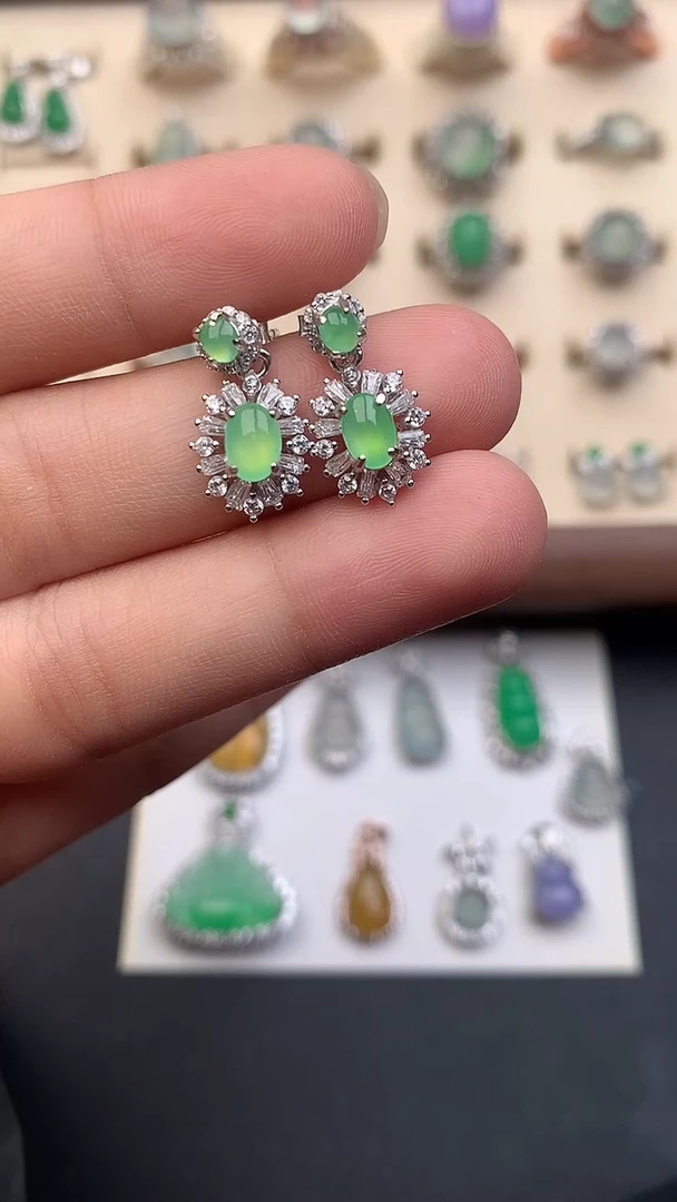 银S925镶嵌定制翡翠896796