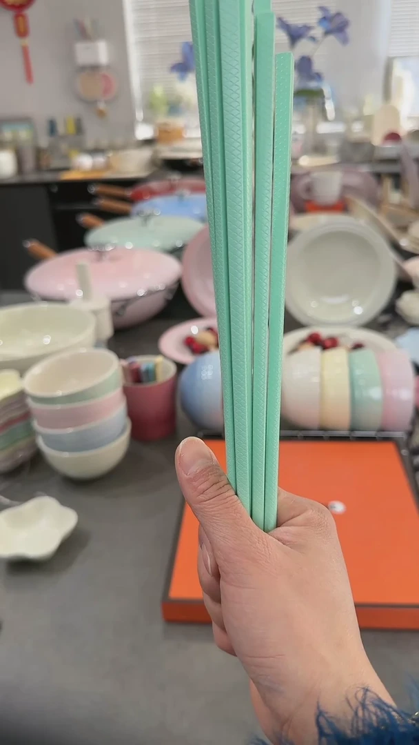 【闪购商品】瓷筷子SPS6双盒装-孔雀青