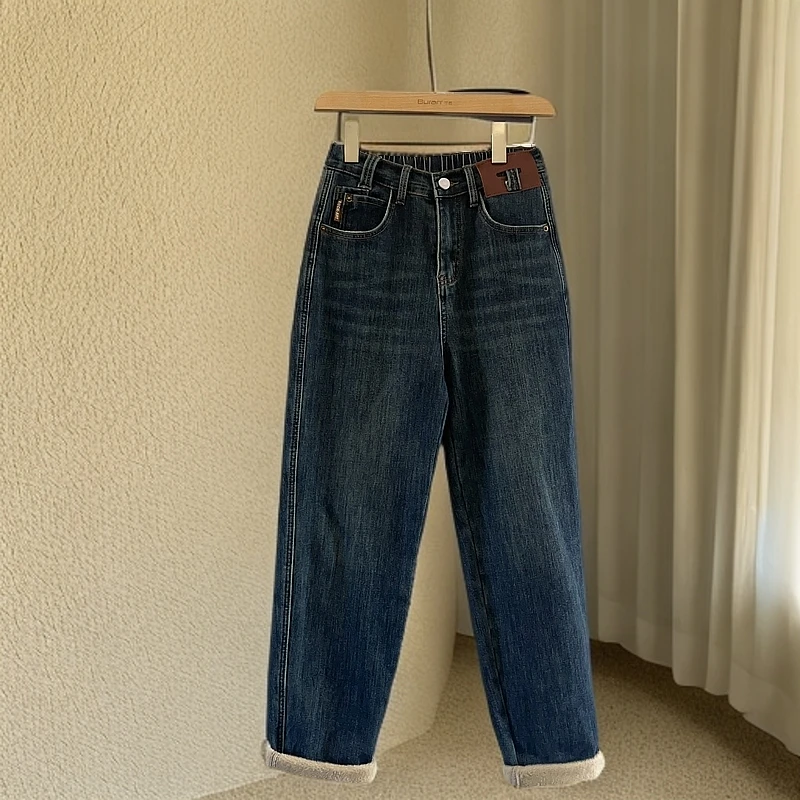 92316牛仔裤加绒加绒牛子裤