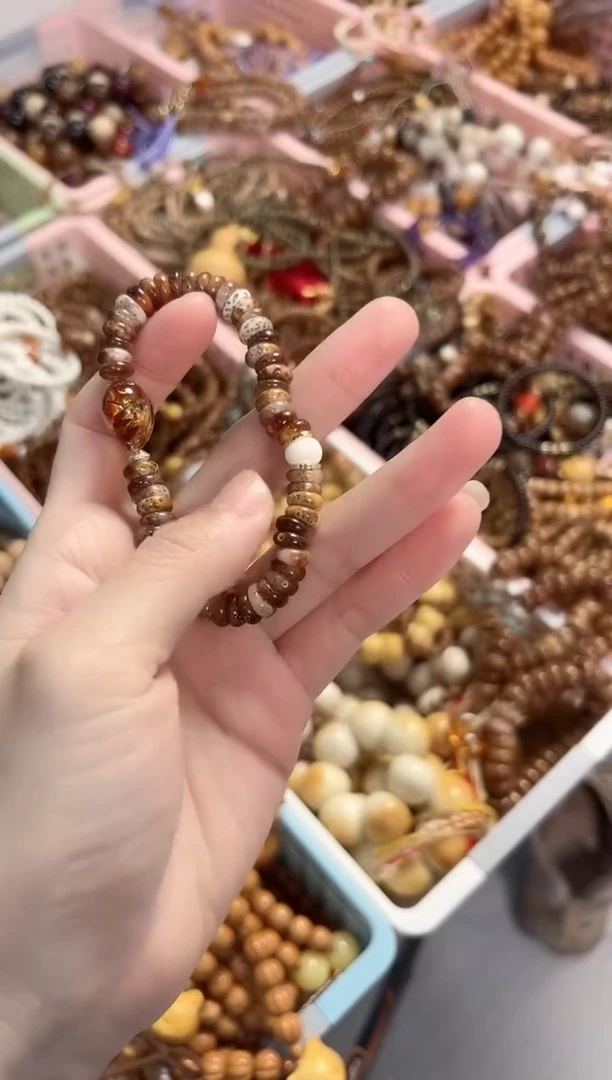 手串菩提根/象牙果星月泥鳅背手串8mm