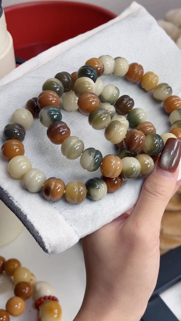 手串菩提根/象牙果l35玉化凹堡12*13mm手串随机