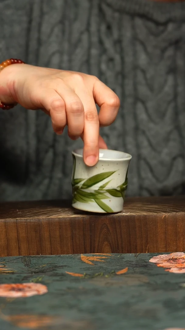 杯釉下彩手工手绘同款陶器