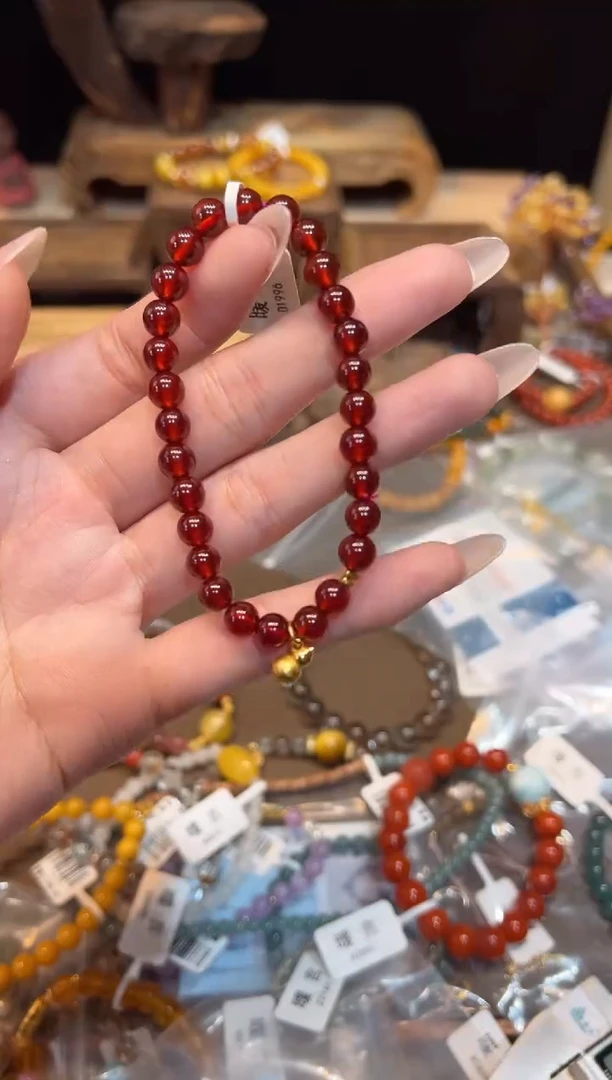 【闪购商品】石榴石手链未镶嵌手饰@@D1996