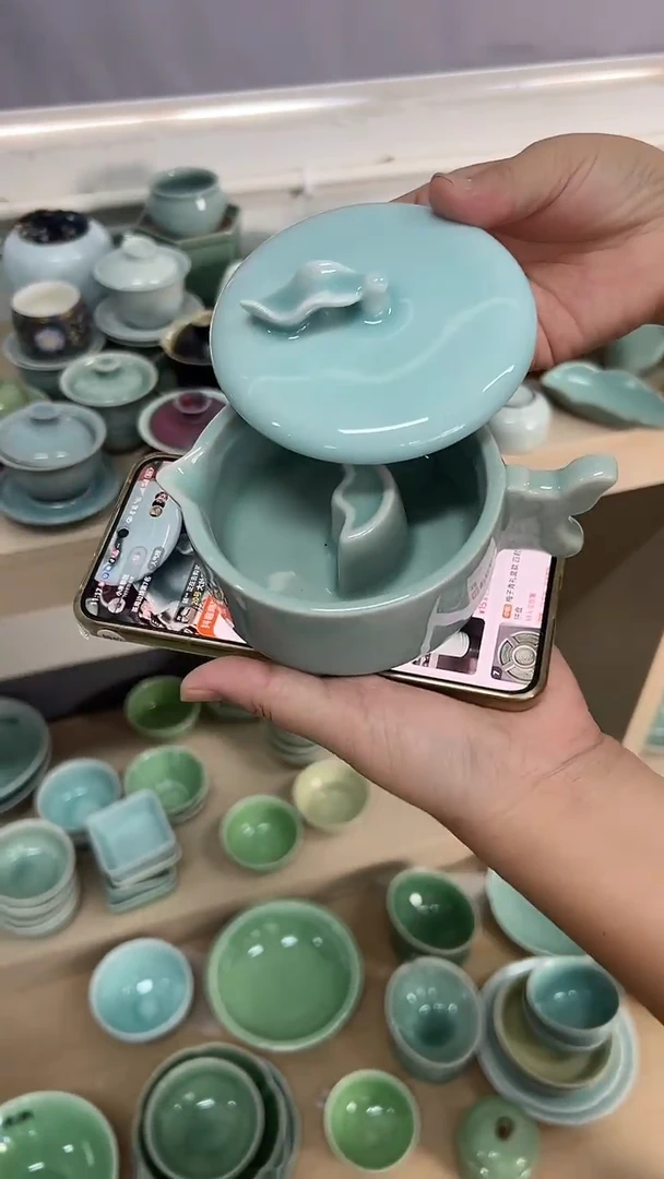 龙泉云间青瓷小米茶器