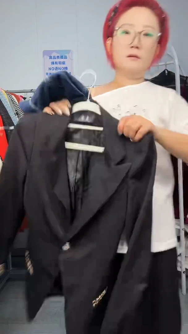 挥*挥高品质豹纹西服外套