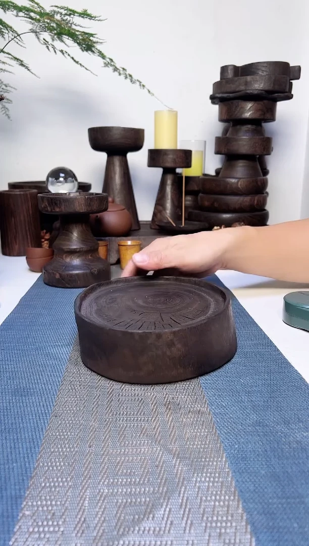 香樟木侘寂风碳化木器