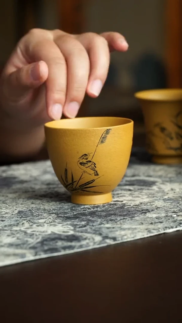 茶杯紫砂66号宜兴紫砂原矿作品