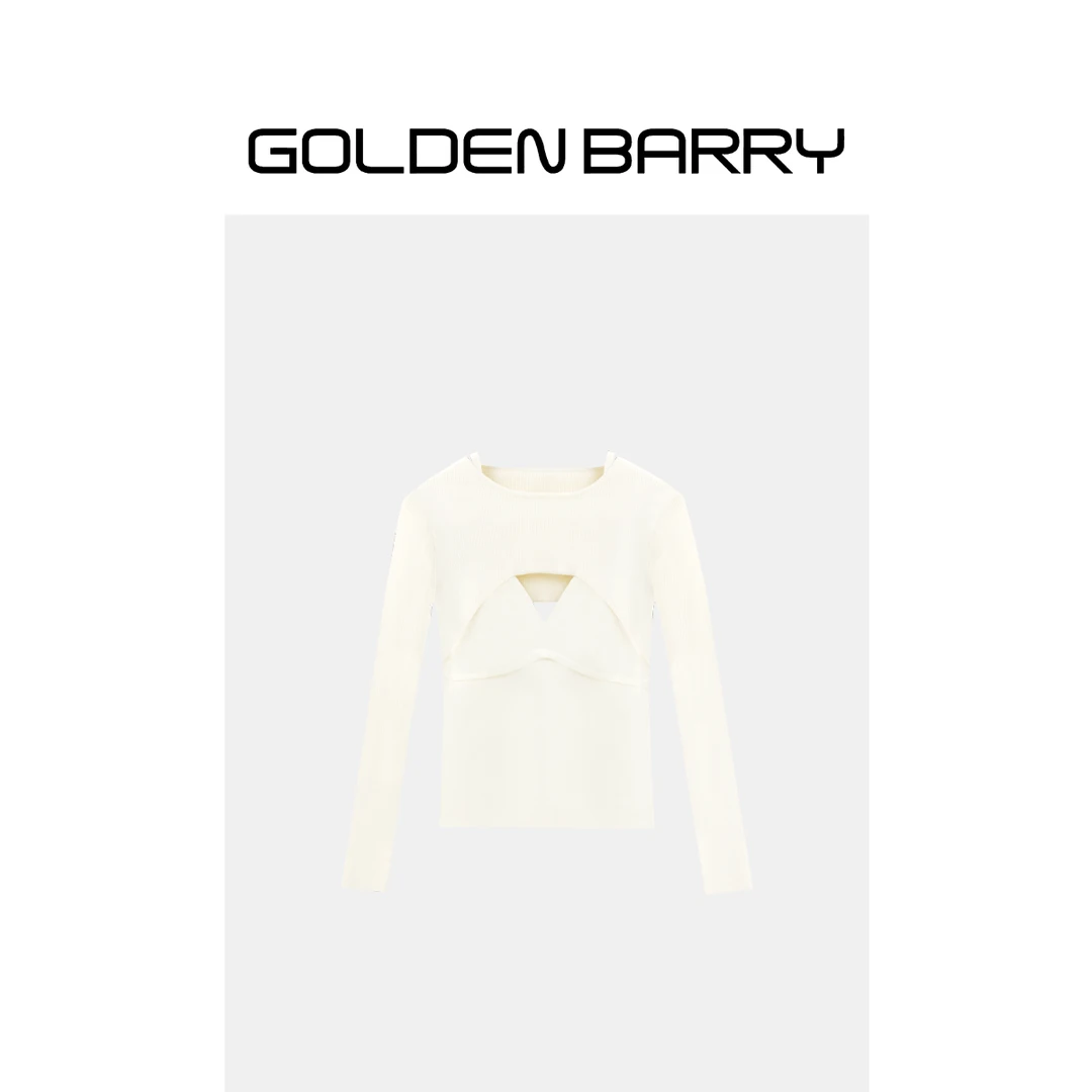 GOLDENBARRY镂空两件套上衣431001【微瑕1】