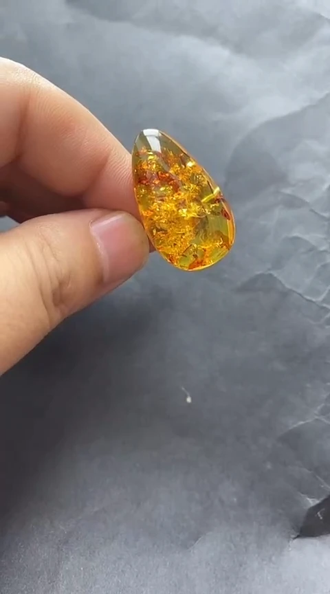 未镶嵌琥珀裸石戒指