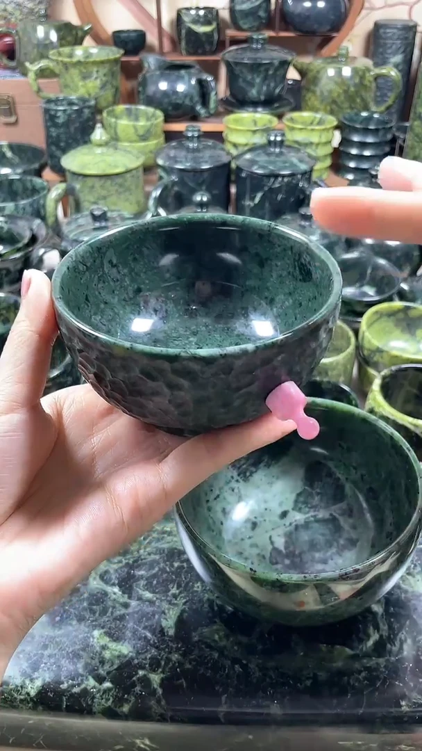玉天然药王石磨砂碗