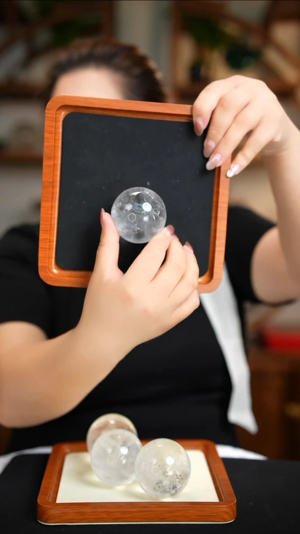 水晶珠宝半成品未镶嵌白水晶球D141多样性发其一