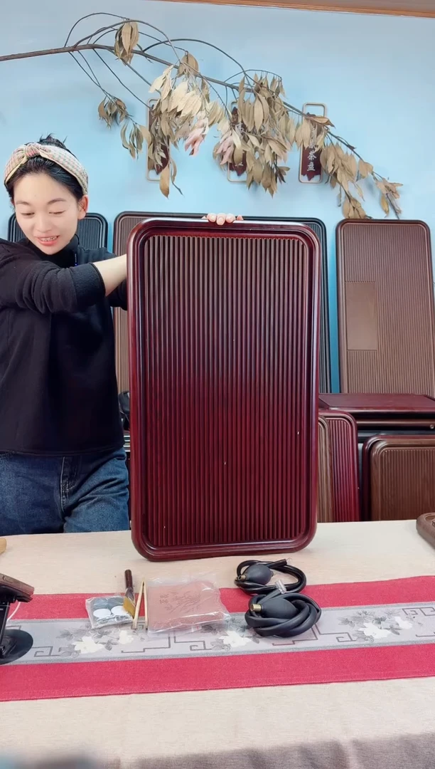 大***成大海红色茶盘70*40*4