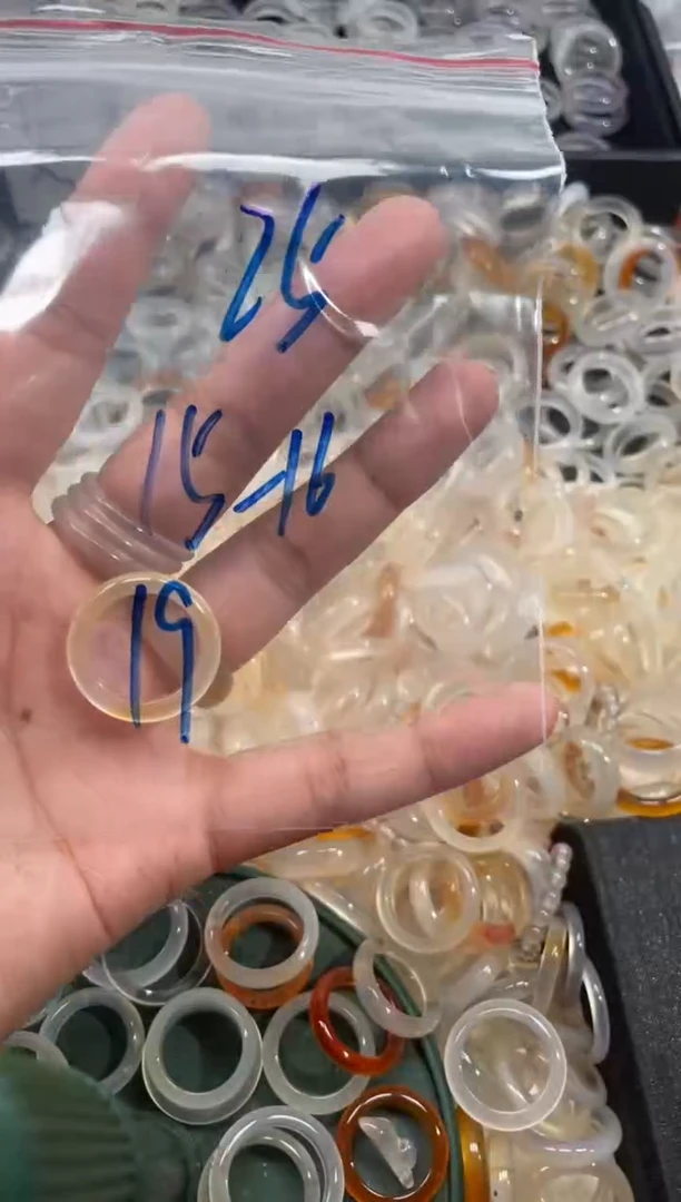 玛瑙/玉髓戒圈未镶嵌25