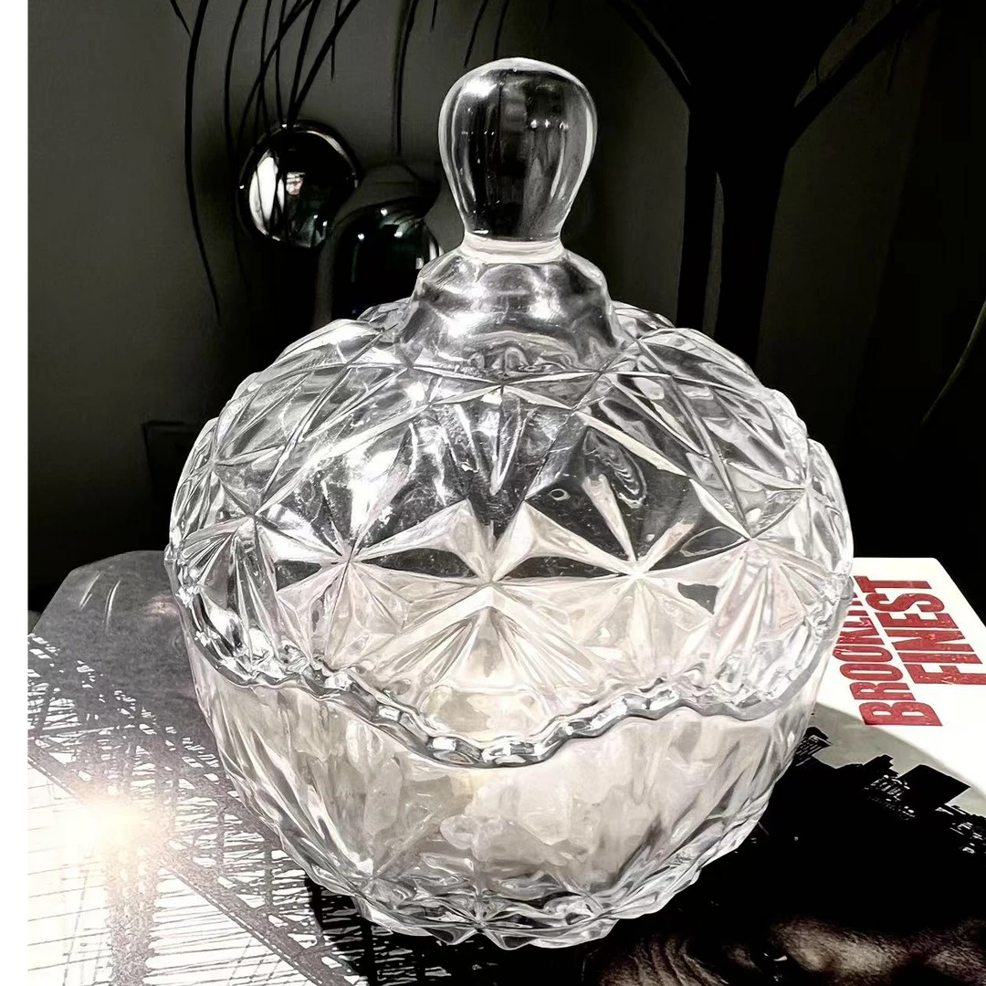 水晶碗+消磁石150克精品高透净化摆件水晶手串消磁石