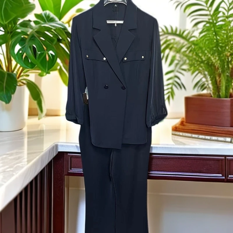 167【木兮兮专属】2025年夏季新款气质显瘦遮肉洋气时尚休闲套装