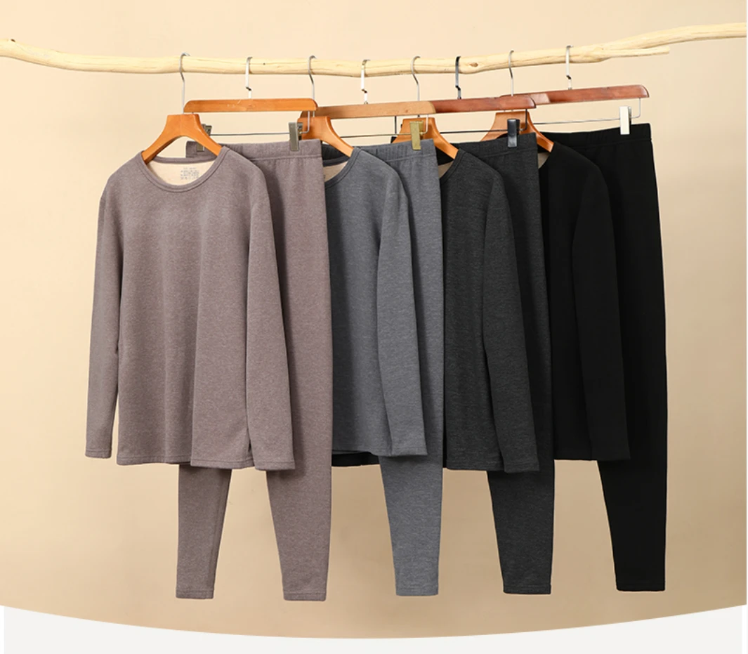 【男士】秋冬大码经典舒适圆领保暖男士秋衣套装